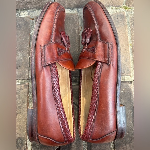 EUC Allen Edmonds Maxfield Oxford Men\'s Shoe Brown Tassel Loafer | Sz 14 B main image 6